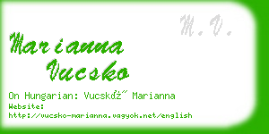 marianna vucsko business card